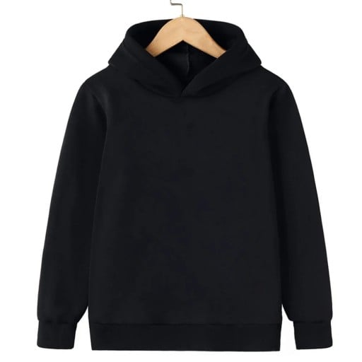 Effen kinderhoodie met capuchon voor jongens en meisjes met lange mouwen voor dagelijks gebruik