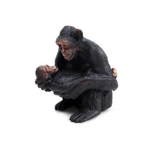 Egy csimpánz és egy kölyök figura