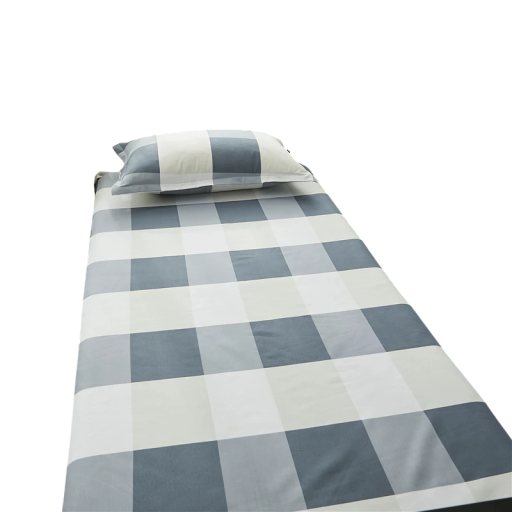 Egyszemélyes lepedő 120 x 210 cm Kockás lepedő 100% poliészter Síma lepedő az ágyhoz ágynemű