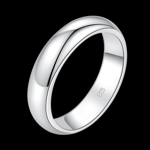 Egyszerű, elegáns ezüst gyűrű
