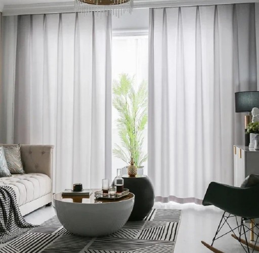 Einfarbige lange Tüllvorhänge Halbtransparente feine Vorhänge für Fenster 450 x 250 cm