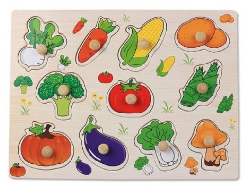 Einfügepuzzle für Kinder - Gemüse