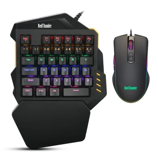 Einhändige Gaming-Tastatur mit Maus