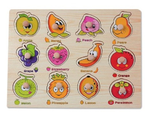 Einsteckpuzzle für Kinder - Obst