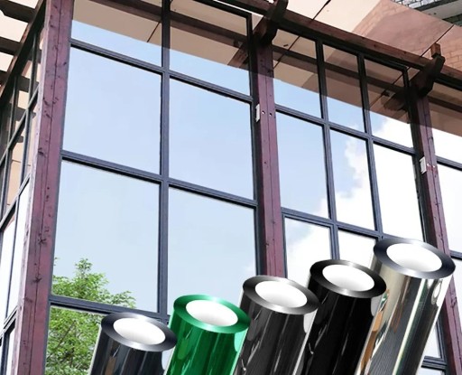 Einweg-Fensterfolie 70 x 300 cm Sichtschutz UV-Filter Spiegeleffekt Selbstklebende Fensterfolie Wohnaccessoires