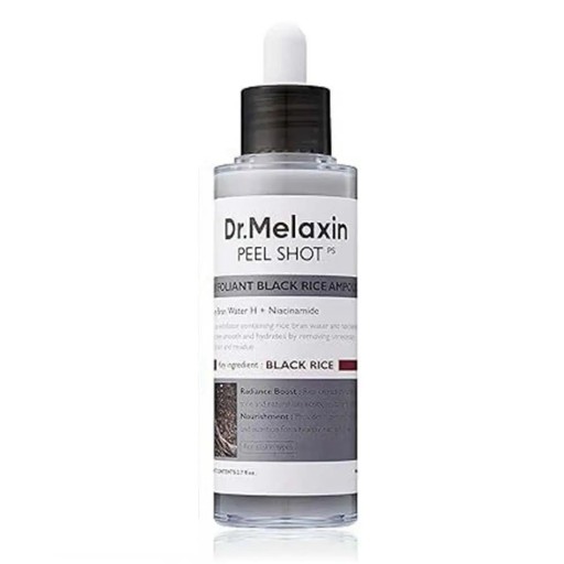 Eksfolierende ansigtserum 80 ml med sort ris og niacinamid Klarhed og pleje af huden Pipette Til alle hudtyper og hjemmepleje
