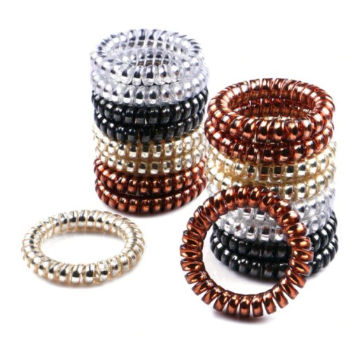 Elásticos de plástico para cabelo - 4 unid