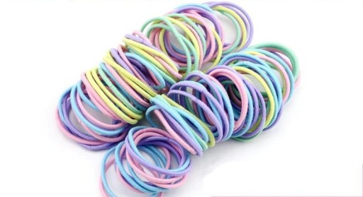 Elásticos finos para cabelo - 100 unid