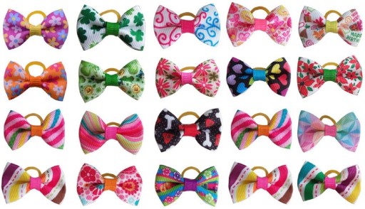 Élastiques pour chiens avec papillon 20 pcs