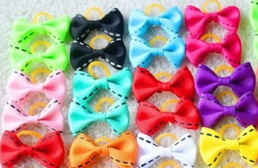 Élastiques pour chiens avec papillon 20 pcs