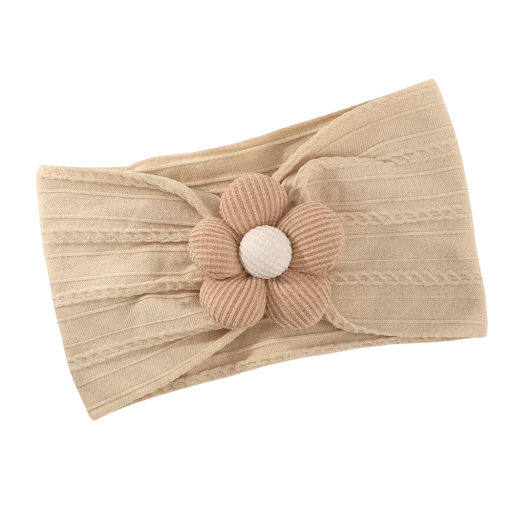 Elastische hoofdband voor pasgeborenen met bloemen, schattig haaraccessoire voor baby&#39;s, zachte en comfortabele hoofdband voor pasgeborenen voor meisjes.