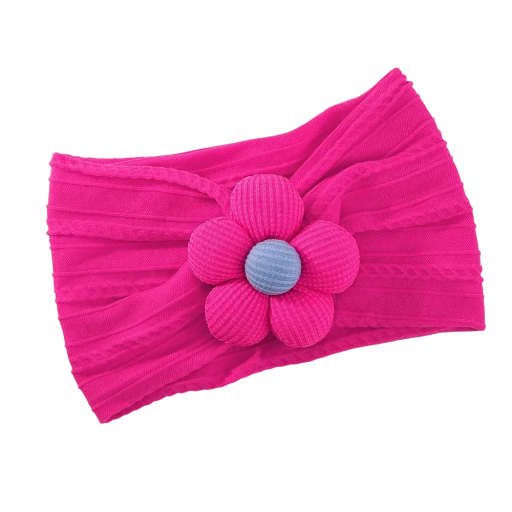 Elastische hoofdband voor pasgeborenen met bloemen, schattig haaraccessoire voor baby&#39;s, zachte en comfortabele hoofdband voor pasgeborenen voor meisjes.