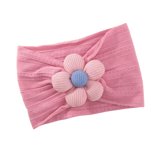 Elastische hoofdband voor pasgeborenen met bloemen, schattig haaraccessoire voor baby&#39;s, zachte en comfortabele hoofdband voor pasgeborenen voor meisjes.