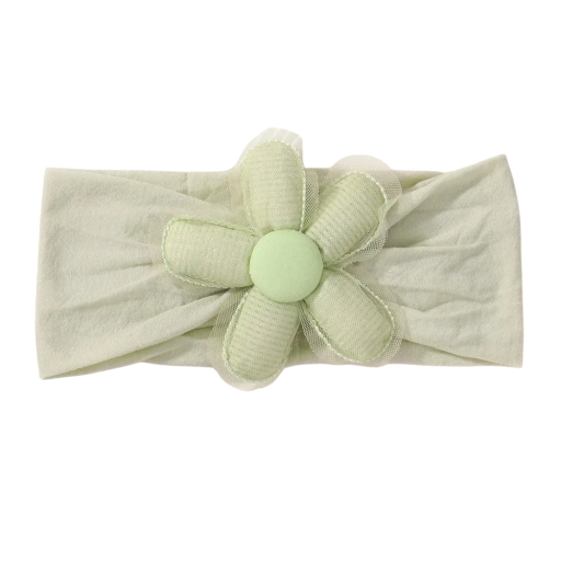 Elastiskt pannband för nyfödda med blomma Mjukt pannband för babyhår Snyggt tillbehör för bebisar Bekvämt och elastiskt Newborn pannband