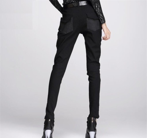 Elastyczne spodnie damskie czarne