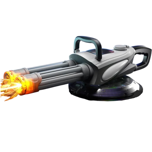 Electric Gatling Water Gun with 2 Barrels and LED Lighting 57 x 15 x 14 cm, Grey, Rechargeable Splash Toy for the Pool