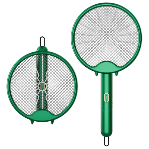Electric Insect Racket 3000 V Folding Racket Against Mosquitoes and Flies