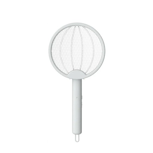 Electric Mosquito Racket 2 in 1 50x23 cm USB Rechargeable Round Insect Lamp Purple Light Home Folding Insect Catcher Killer