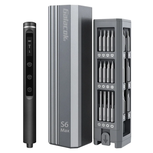 Electric Screwdriver for iPhone Repairs 42 Bits 5 Speeds 180 RPM Tweezers Pry Tool Magnetic Box USB Charging