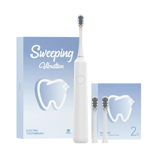 Electric Sonic Toothbrush 39,500 Vibrations Per Minute 3 Cleaning Modes USB Charging IPX7 Waterproof 20° Rotating Head 2 Replacement Heads