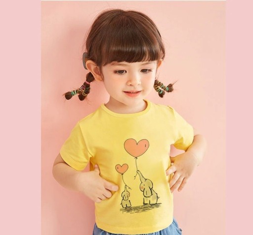 Elefant-t-shirt til piger