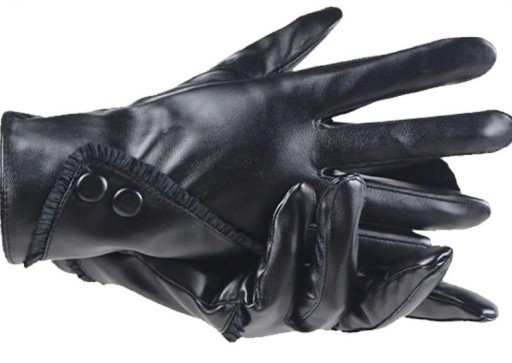 Eleganckie rękawiczki damskie - czarne