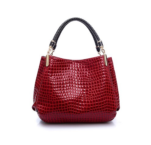 Elegante borsa da donna con motivo - Rossa