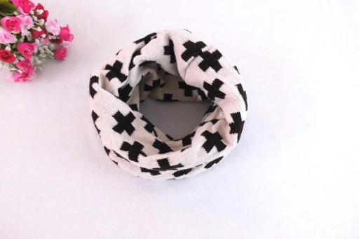 Elegante bufanda infantil de invierno con estampado J2974