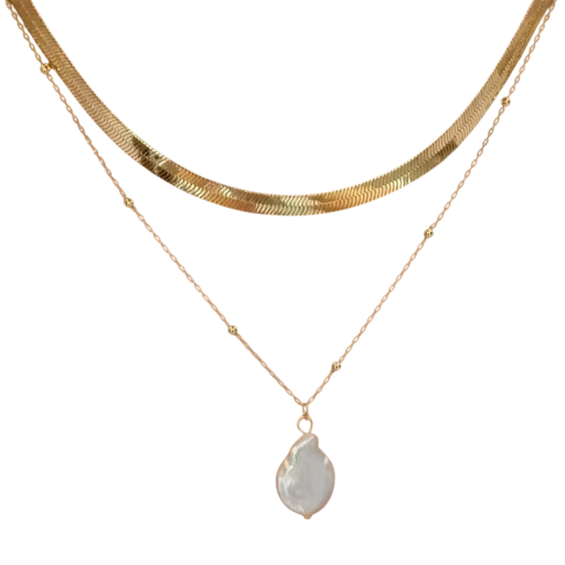 Elegante gelaagde halskettingen Gouden uitstraling Zinklegering Vintage hanger Eenvoudige boho sieraden Cadeau voor vrouwen Modeaccessoire