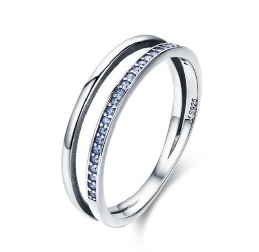 Elegante zilveren damesring