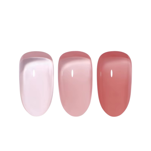 Elegantný UV LED lak na nechty 15 ml Jelly priehľadný farebný vzhľad Rýchloschnúca textura Výdrž manikúry 40–45 dní