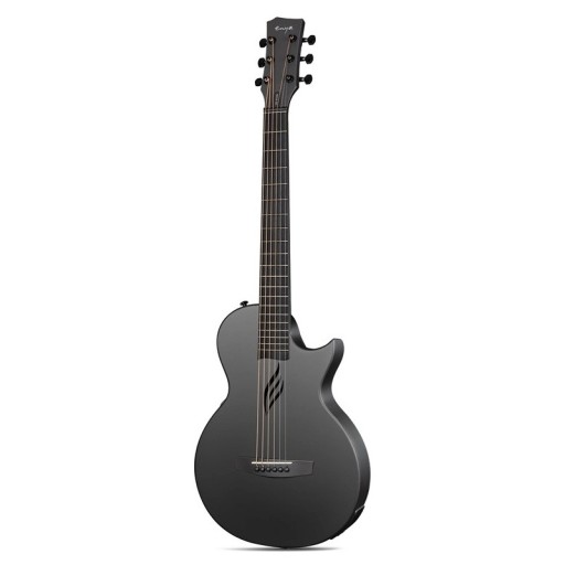 Elektrczna gitara z przetwornikiem i Bluetooth, 35 cali, włókno węglowe, bateria 2600 mAh, gitara podróżna z pokrowcem, paskiem i kablem