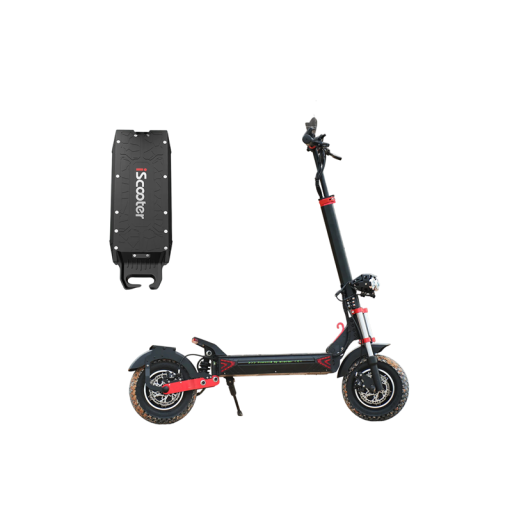 Elektrická kolobežka iX8 2400W, dojazd 70 km, rýchlosť 60 km/h, batéria 48V 20Ah, nosnosť 150 kg, terénne pneumatiky, čierno-červená