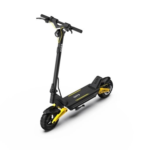 Elektrická kolobežka S10, 1400W, dojazd 70 km, rýchlosť 55 km/h, batéria 48V 20Ah, 10" kolesá, kotúčové brzdy, odpruženie, IPX4, čierno-žltá