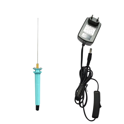 Elektrická řezačka polystyrenu s horkým drátem 10 cm s napájecím adaptérem 110–240V kovový drát zelená rukojeť řezání pěny