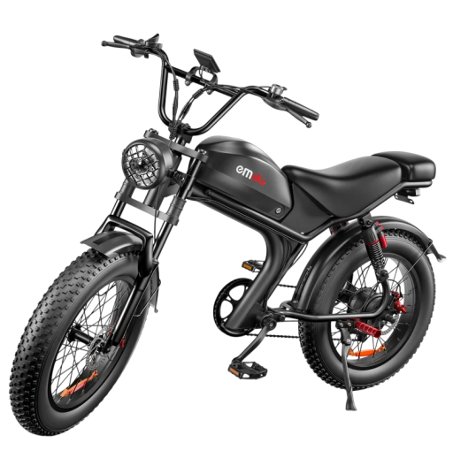 Elektrické kolo 1000 W Rychlost 50 km/h Dojezd 70 km Baterie 48 V 20 Ah Přední i zadní odpružení LED světlo Kotoučové brzdy Černé Terén