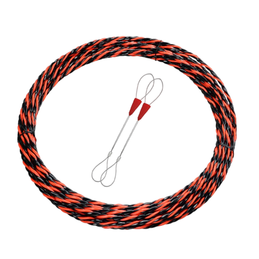 Elektriker Durchziehkabel 10 m Kabelzieher Handwerkzeug schwarz-rot zum Durchziehen von Kabeln in Rohren und Wänden