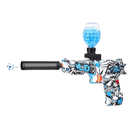 Elektrisch kindergelballenpistool Kort pistool met magazijn Beschermbril Veilig spelen Automatische modus Actieplezier