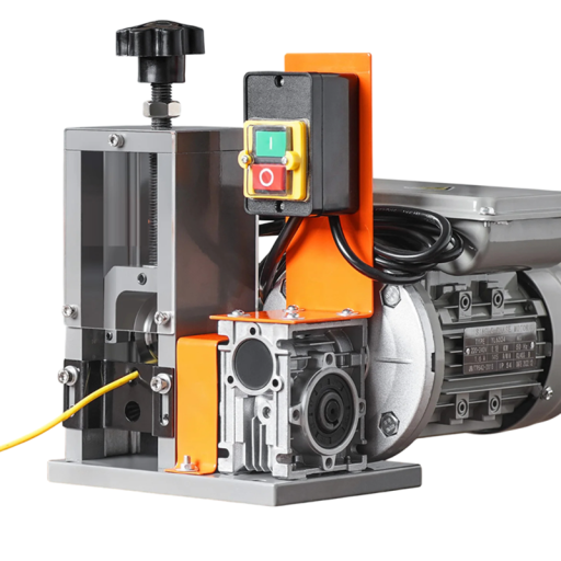 Elektrische Kabelabisoliermaschine 180 W 3 Löcher 1,5-25 mm Präzises Abisolieren 18 m/min Verstellbare Klinge Schutzhandschuhe