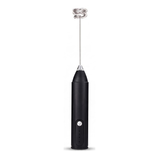 Elektrischer Milchaufschäumer 3 Geschwindigkeiten USB-C Ladeanschluss 300 mAh Länge 23 cm Edelstahlquirl Milch- und Eieraufschäumer