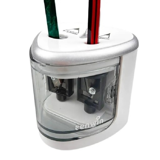 Elektrisk automatisk blyant- og farveblyantspidser, 2 huller