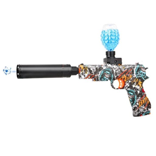 Elektrisk barn Gel Ball Gun Automatisk leksak med Magasin Säker Gel Ammunition Skyddsglasögon Action Kul