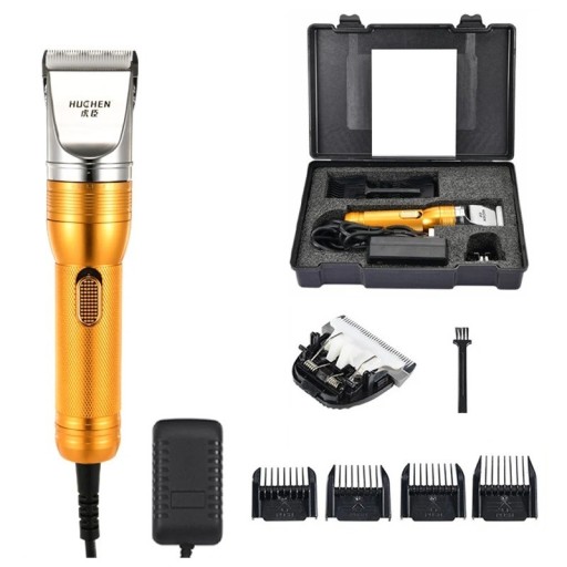 Elektrisk kæledyrshårtrimmer Professionel klipper til hunde, katte, kaniner, får, geder og heste med fire tilbehør 12V 380W