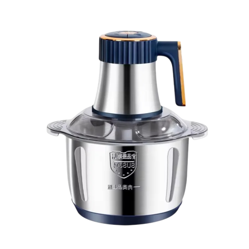 Elektrisk kødhakker i rustfrit stål 5 l 500 W 5 hastigheder Kniv med seks blade Kraftig foodprocessor 30.000-40.000 o/min