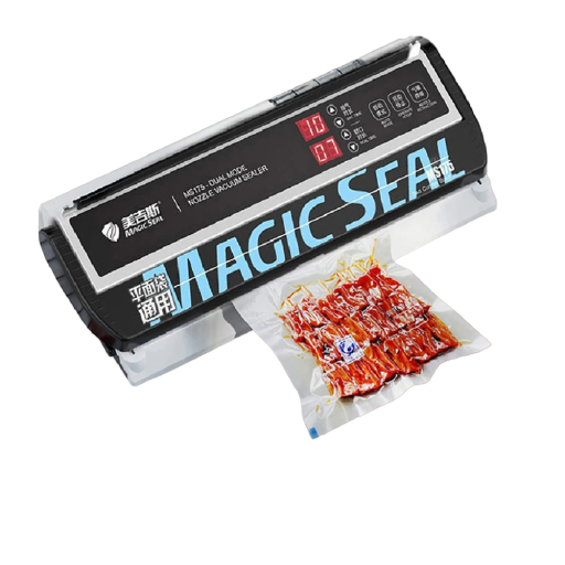 Elektrisk matvakuumförsegling med EU-plugg Vakuumförseglingsmaskin för plastpåsar med 10 vakuumpåsar 170 W Vakuumförsegling av torra och våta livsmedel 42 x 18 x 13 cm