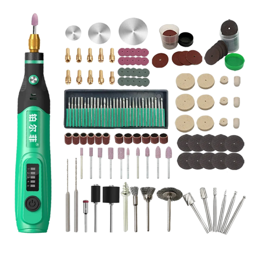 Elektrisk minisliber med 198 dele tilbehør Batteridrevet miniboremaskine 3,7 V 17 x 2,8 x 2 cm Mikrosliber Graveringspen