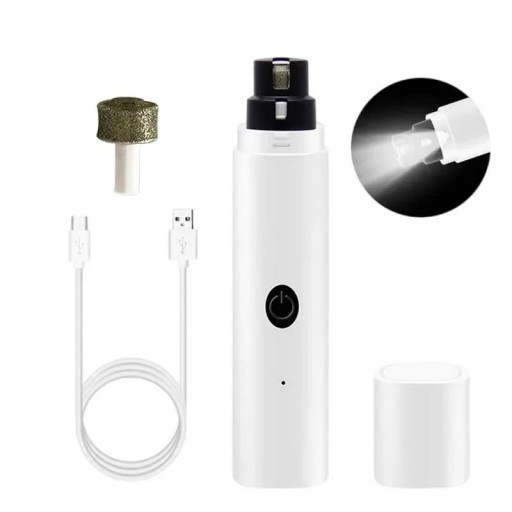Elektrisk neglefil med LED-lys, neglesliber, neglesliber til hunde