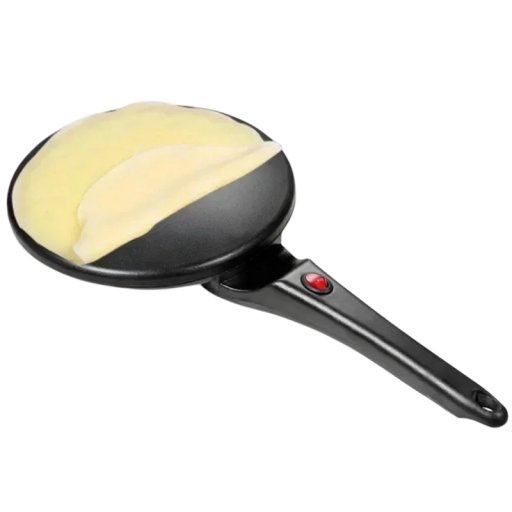 Elektrisk pannkakspanna snabb uppvärmning 20 cm non-stick yta 220 V svart för hemmagjord pannkakor