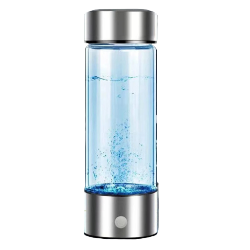 Elektrisk vandgeneratorflaske bærbar antioxidant-ionisator 420 ml hydrogenrig glasvandflaske med højt hydrogenindhold vandkrus 20,5 x 7 cm