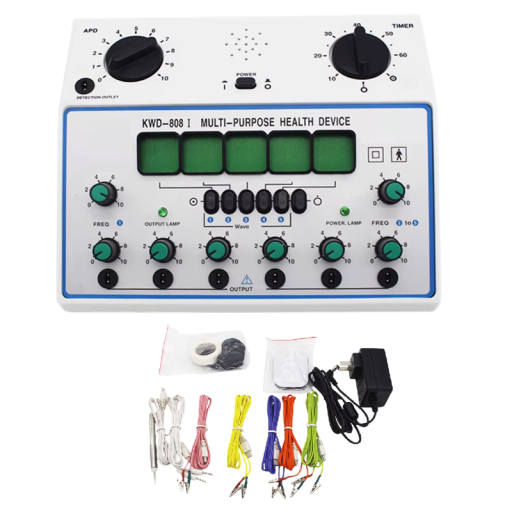 Elektroacupunctuur apparaat KWD-808 6 kanalen 5 golven 1-100 Hz 26 cm witte stimulator voor zenuwen en spieren verlichting van pijn en artritis